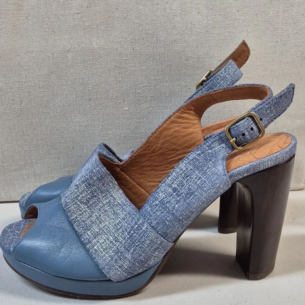 Chie Mihara 36.5 Stylish Blue Women's Heels - NWOT - Picture 5 of 10